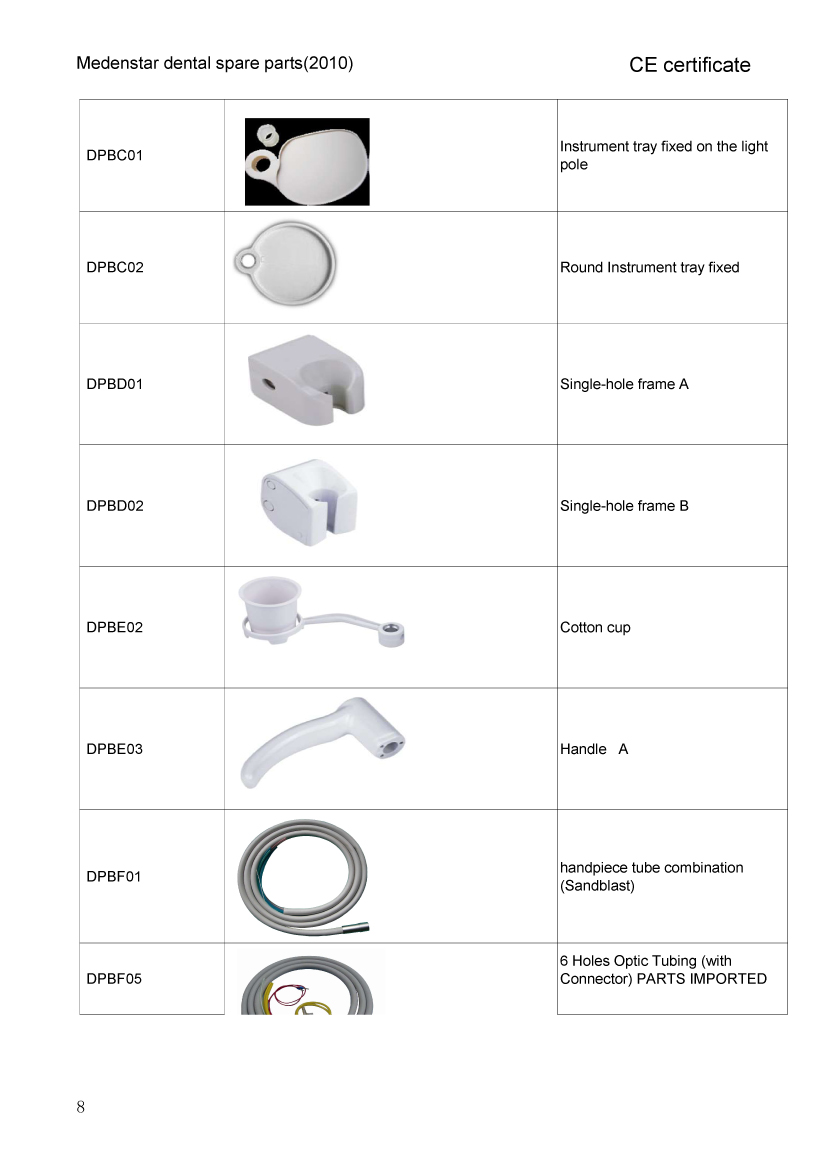 all dental unit  parts