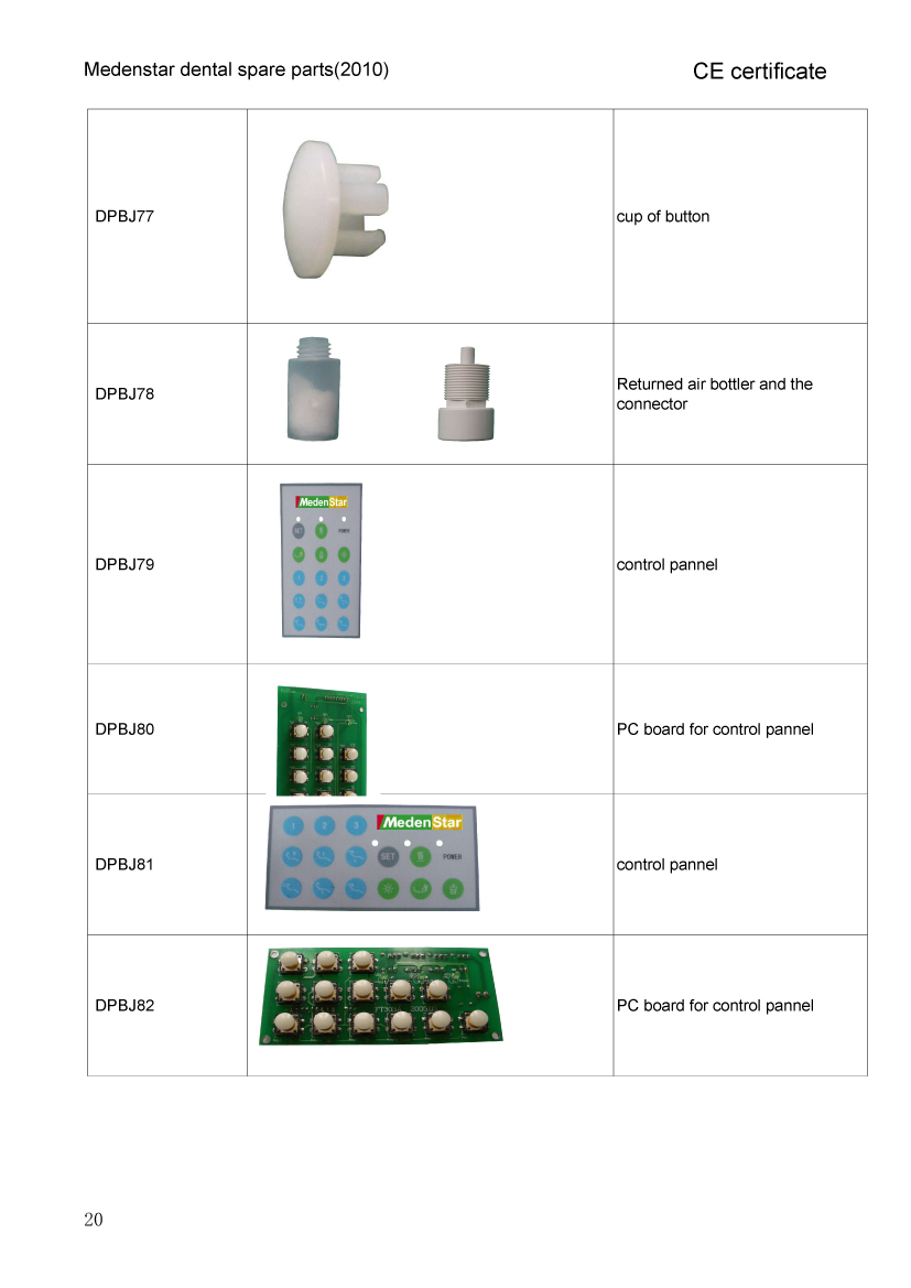 all dental unit  parts