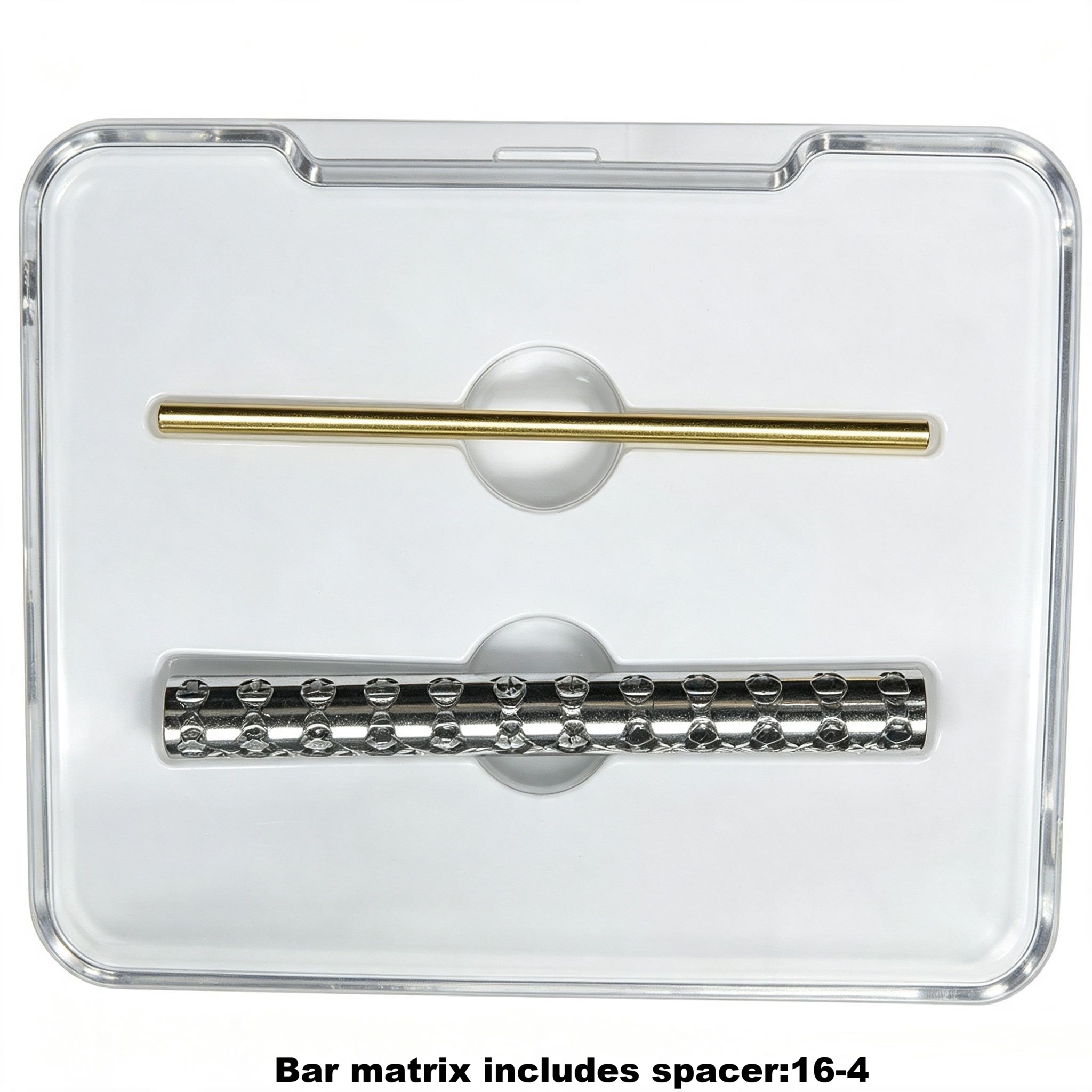 Dental implant Bar matrix includes spacer